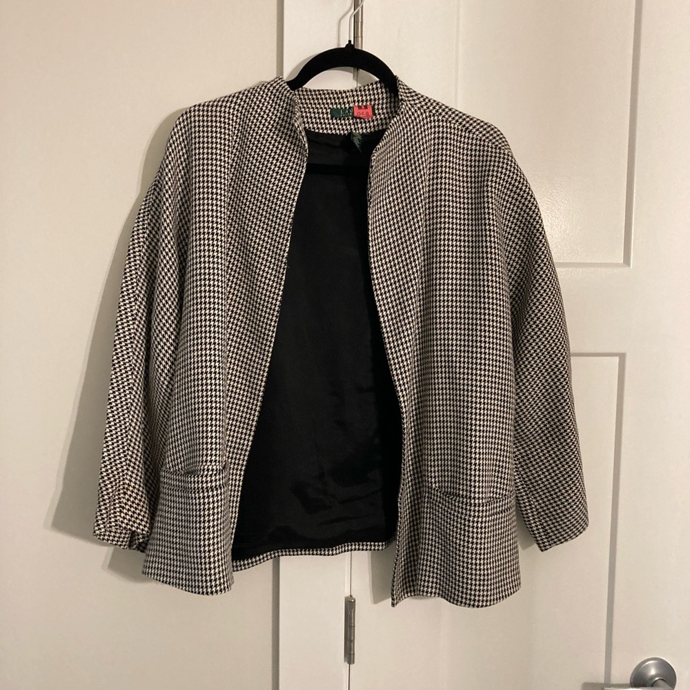 Ralph Lauren Black and White Checkered Blazer